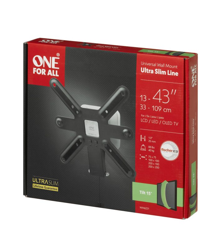 OneForAll WM6221 TV beugel Zwart
