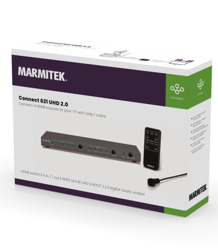 Marmitek CONNECT 621 UHD 2.0 TV accessoire Zwart