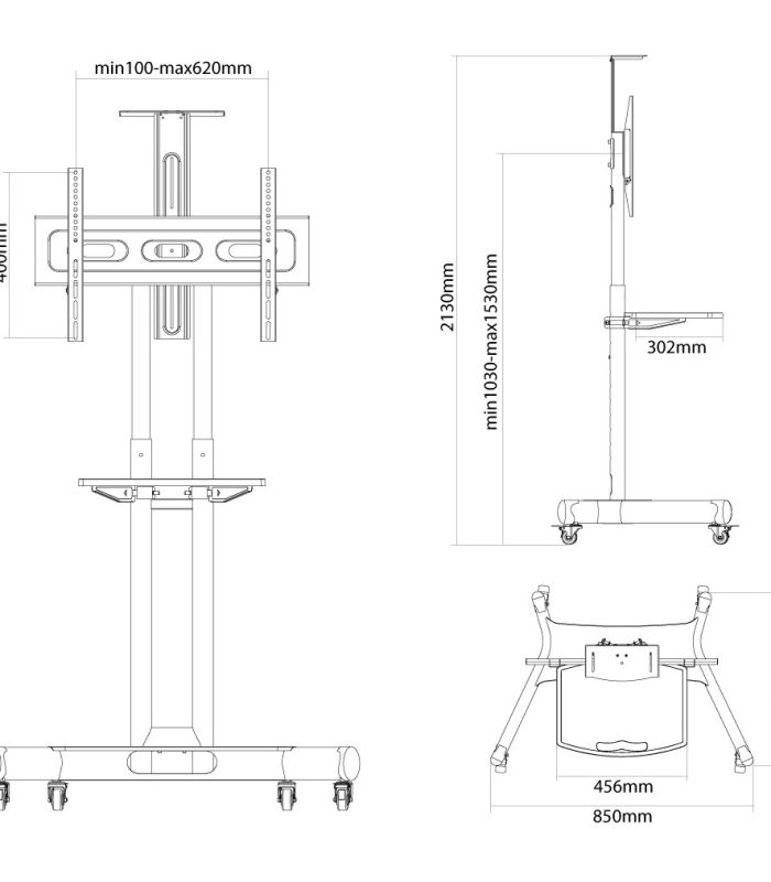Neomounts NM-M1700BLACK TV standaard Zwart