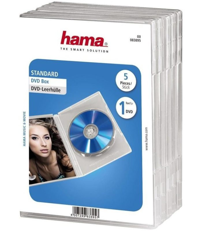 Hama DVD doosje standaard 5-pack TV accessoire Transparant