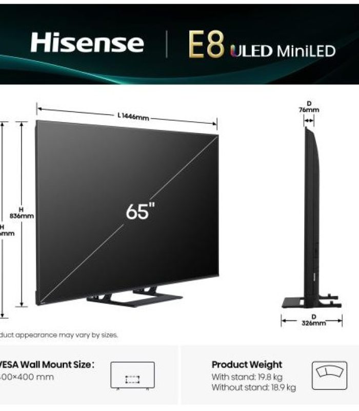 Hisense 65E8Q (2025) - 65 inch - MiniLED TV