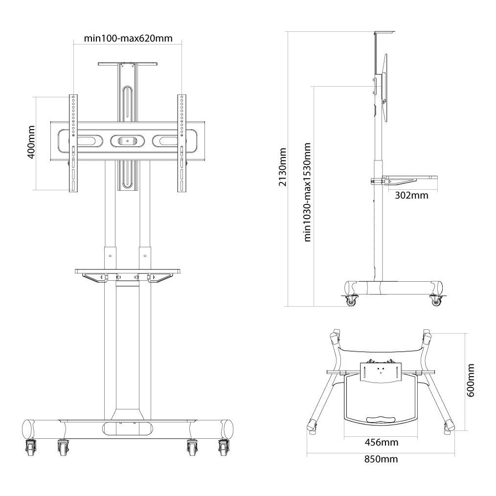 Neomounts NM-M1700BLACK TV standaard Zwart