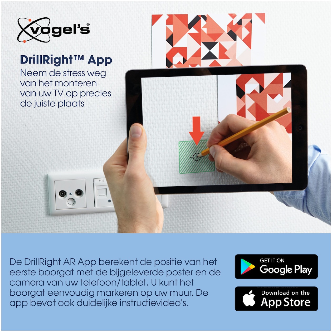 Vogels TVM 3425 Draaibare tv-beugel TV beugel Zwart