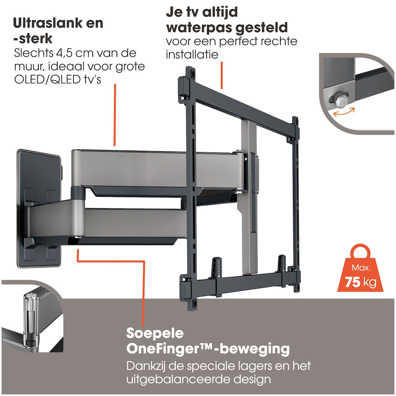 Vogels TVM 5855 TV beugel Zwart