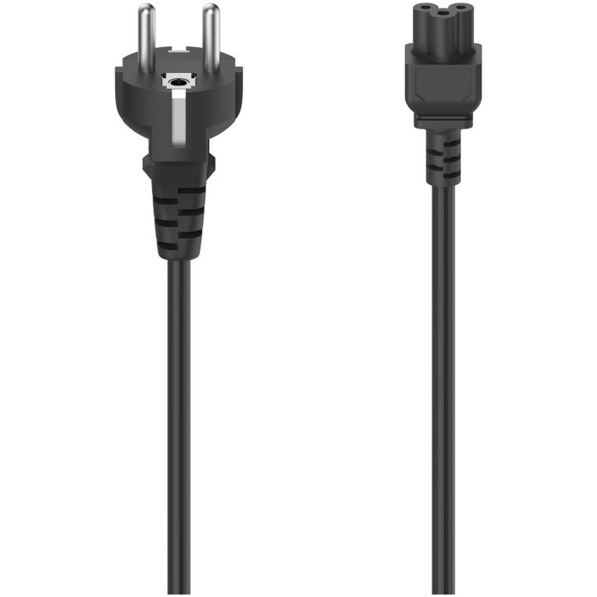 geaarde stekker 3 polig Mickey - shuko 1.5 meter Kabel Zwart