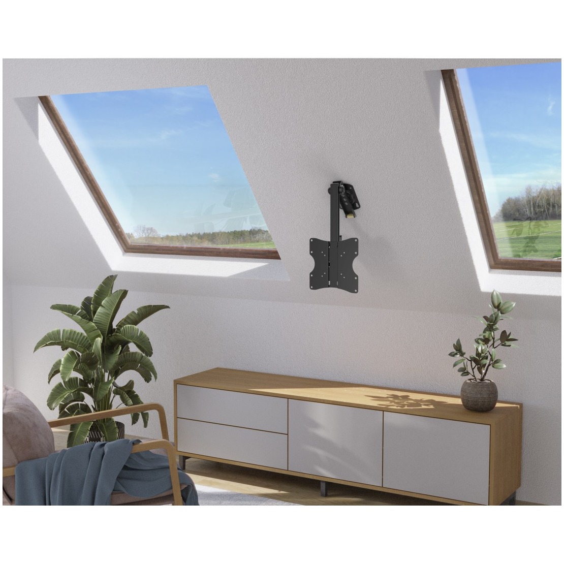 Hama TV plafondbevestiging VESA 200x200 TV beugel Zwart