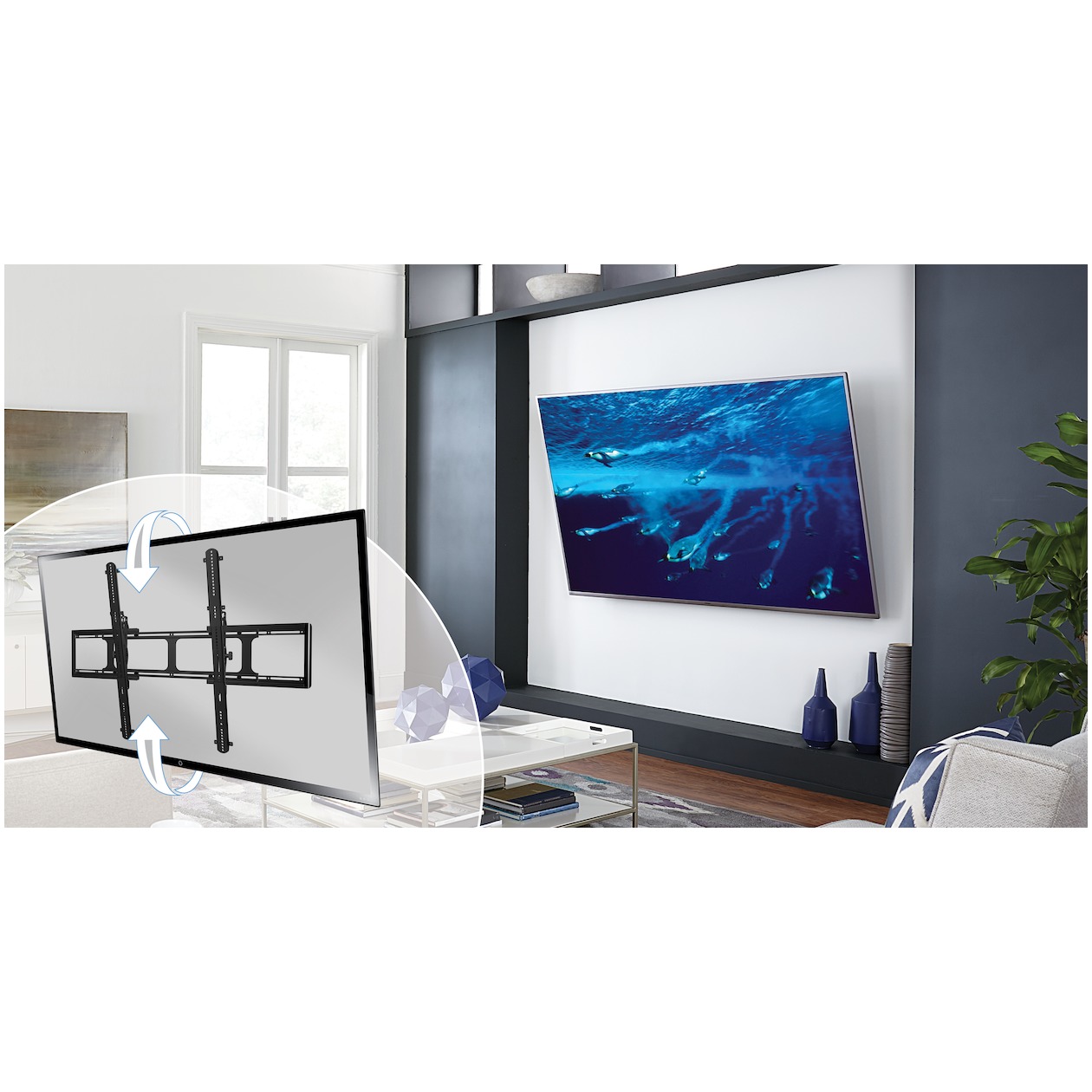 Sanus VXT7-B2 TILT TV beugel Zwart