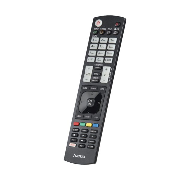 Hama Universal Remote Control voor LG TVs IR Teachable Illuminating Buttons Afstandsbediening Zwart - Afbeelding 2